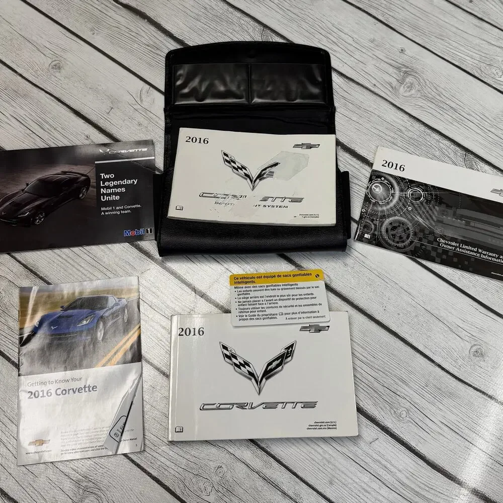 2016 Corvette Factory GM Original Owners Manual embossed w/iconic Corvette logo